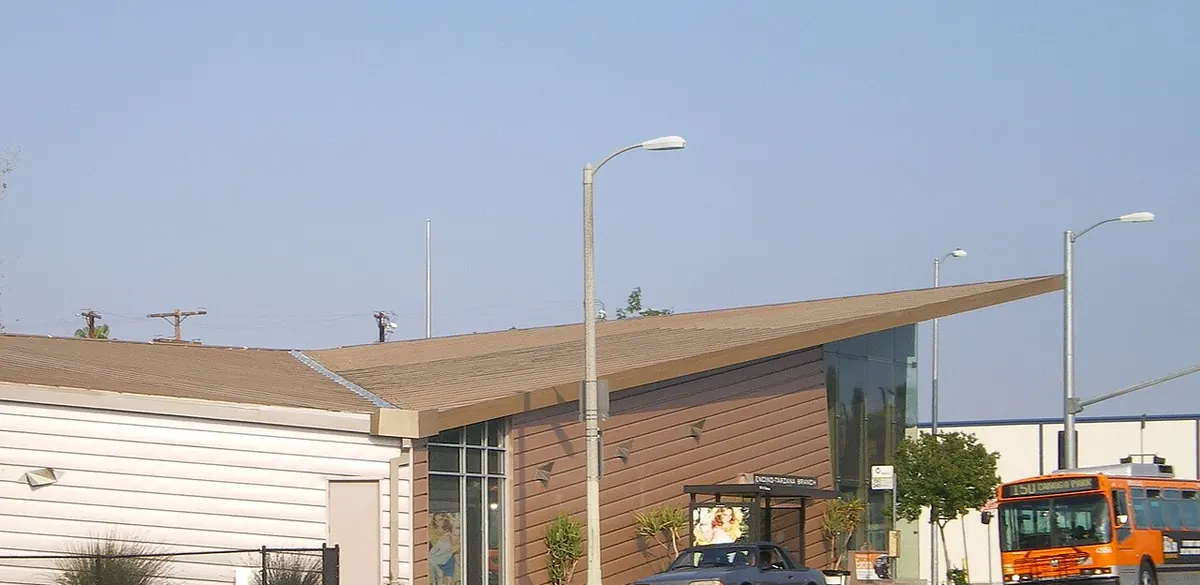 Exterior of Encino–Tarzana Branch Library in Los Angeles.