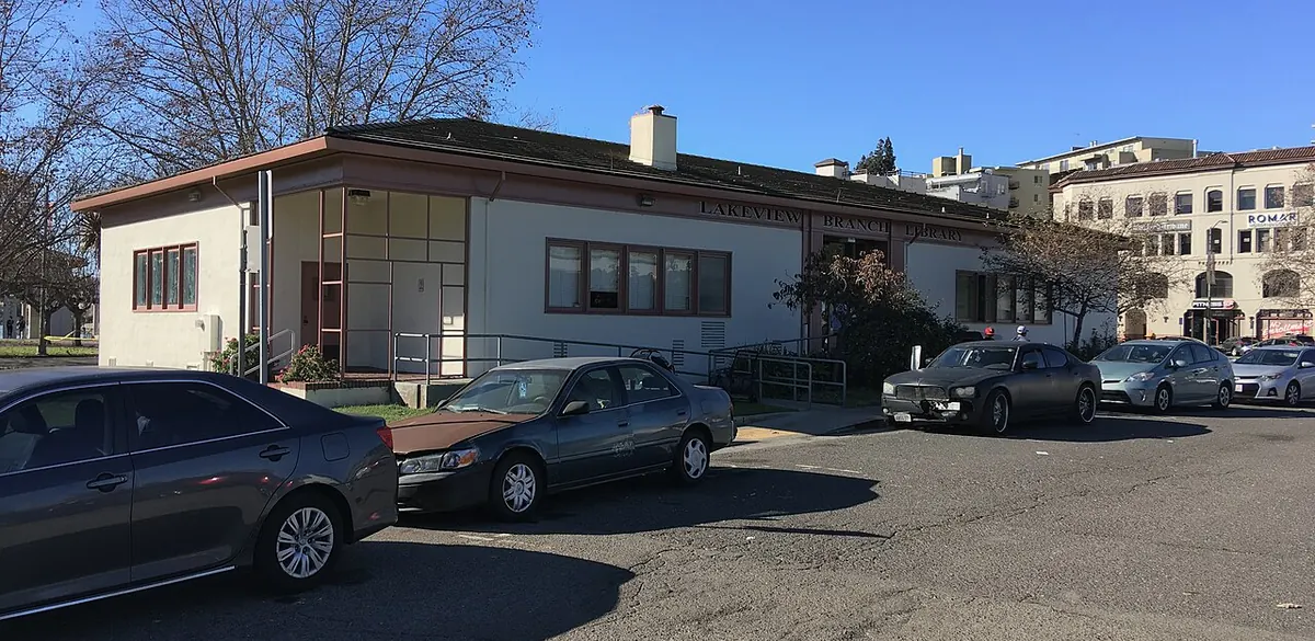 Exterior of Lakeview Branch Library in Oakland.