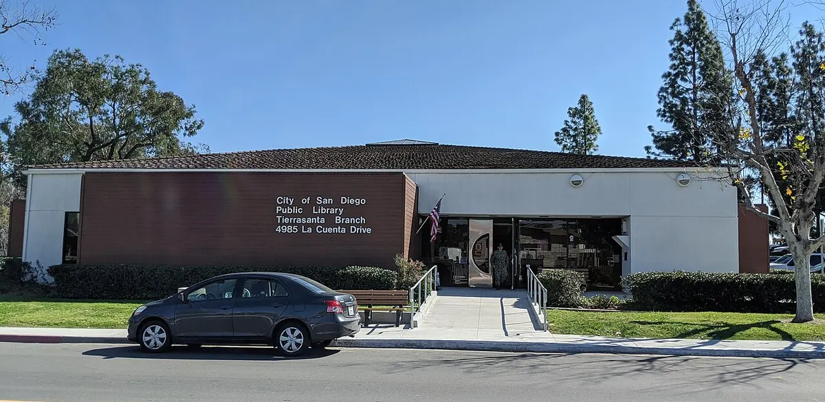 Exterior of Tierrasanta Library in San Diego.